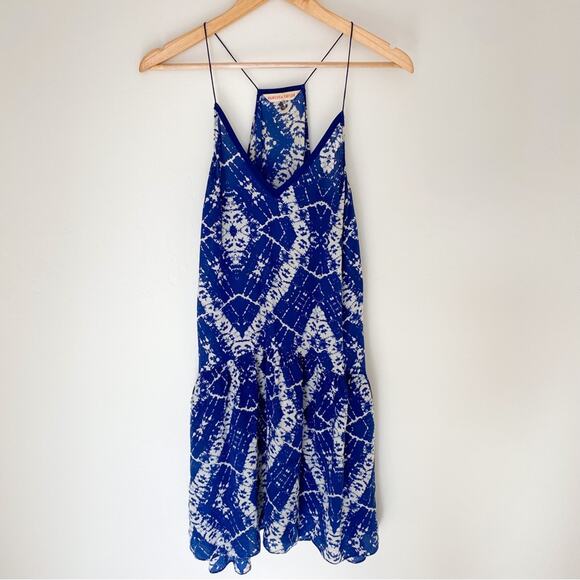 Rebecca Taylor Blue Batik Mini Dress - Picture 1 of 6